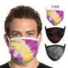 Secret Artist Assorted 3-Pack Pleated Tie-Dye Reversible Cloth Face Mask