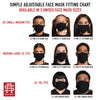 Secret Artist Pleated Boho Tie Dye/White Reversible Cloth Face Mask