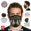Secret Artist Pleated Green Camo/Black Reversible Cloth Face Mask