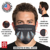 Secret Artist Pleated Charcoal Grey/Black Reversible Cloth Face Mask