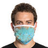 Secret Artist Pleated Boho Tie Dye/White Reversible Cloth Face Mask